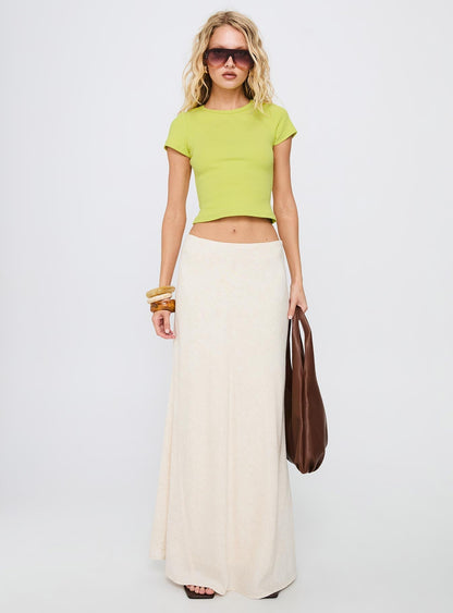 Baseline Scoop Rib Tee Green
