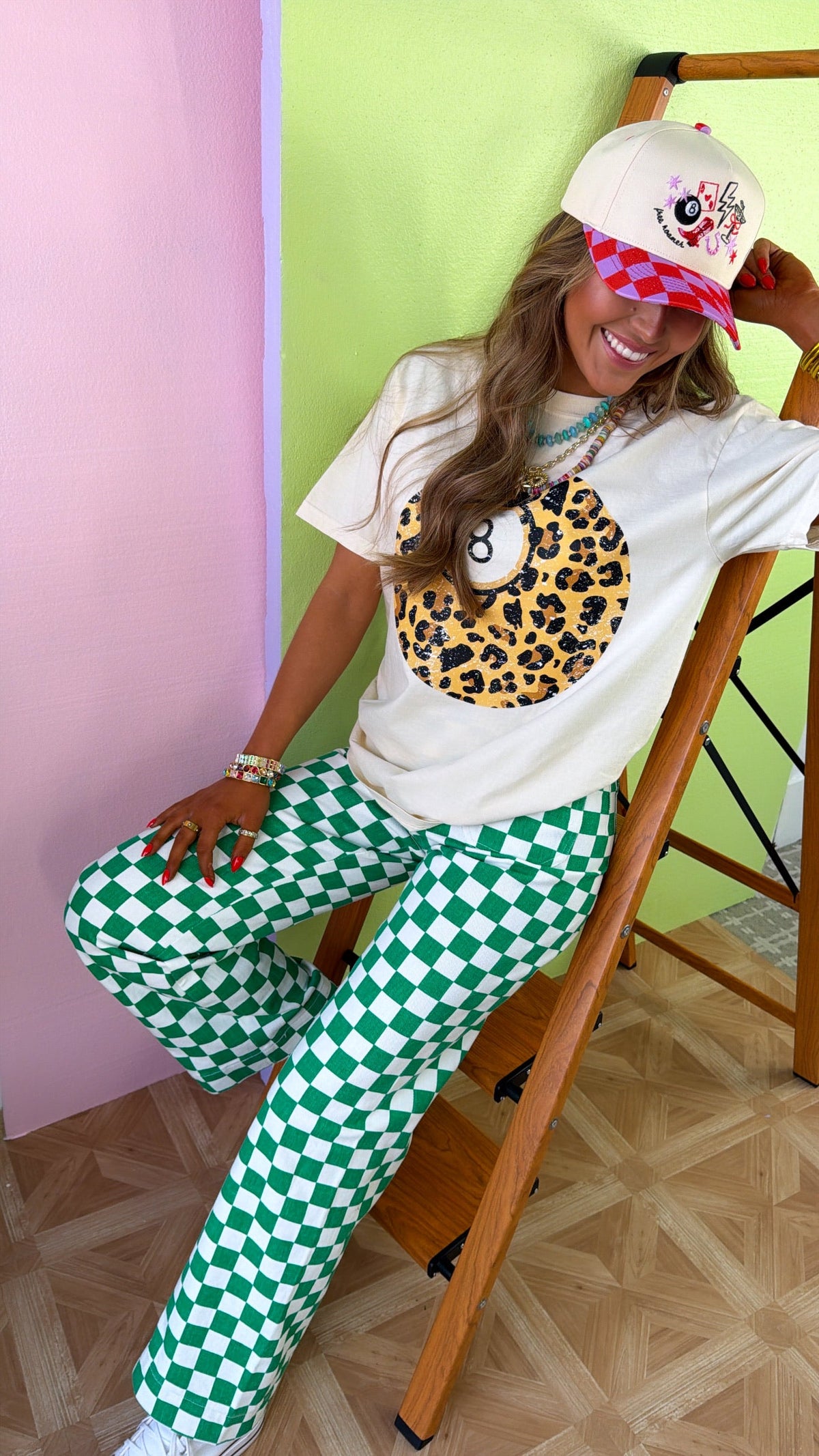 Lucky 8 Ball Graphic Tee, Ivory