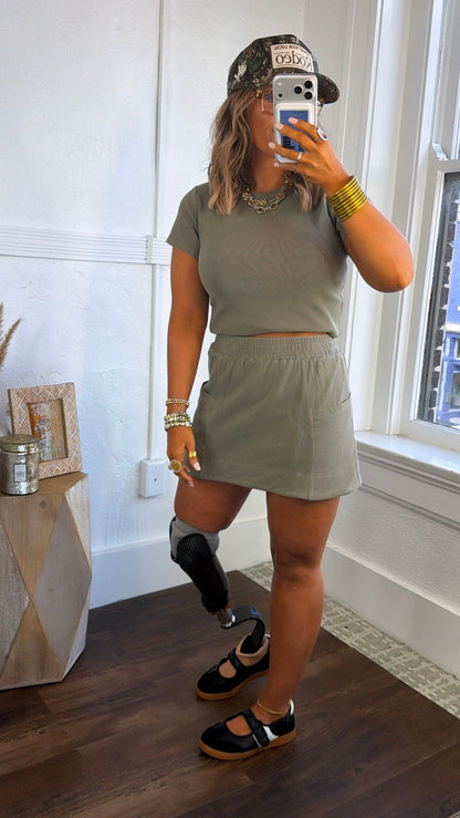 In The Lounge Two Piece Set, Sage