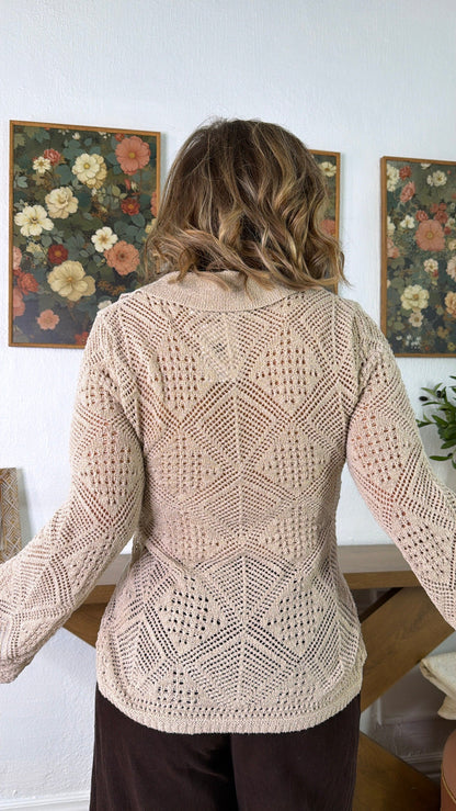 Ashberry Knit Button Up Cardigan, Oatmeal