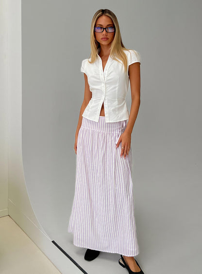 Antheia Maxi Skirt White Multi