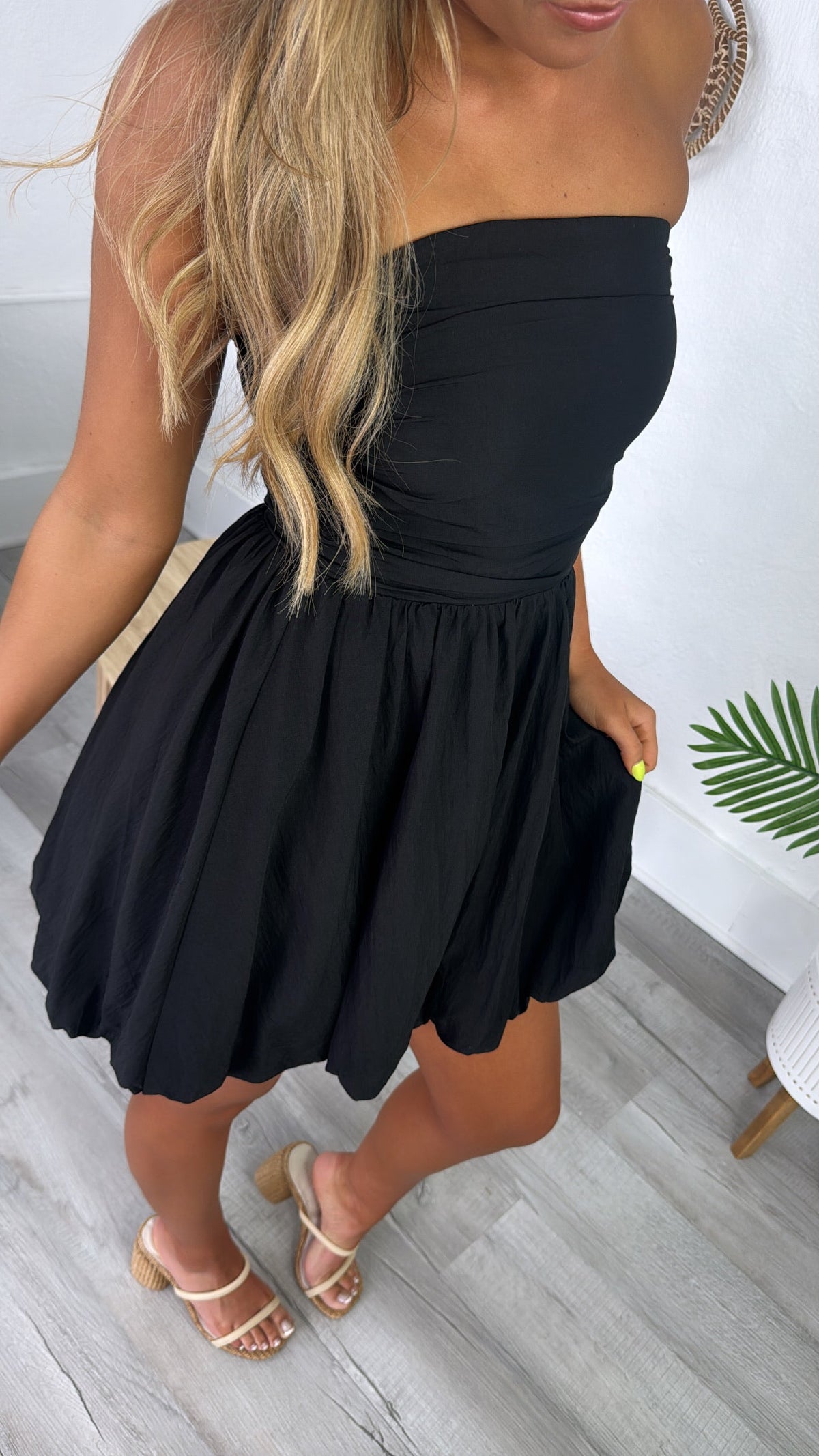 BY TOGETHER: Twilight Kiss Mini Bubble Dress, Black
