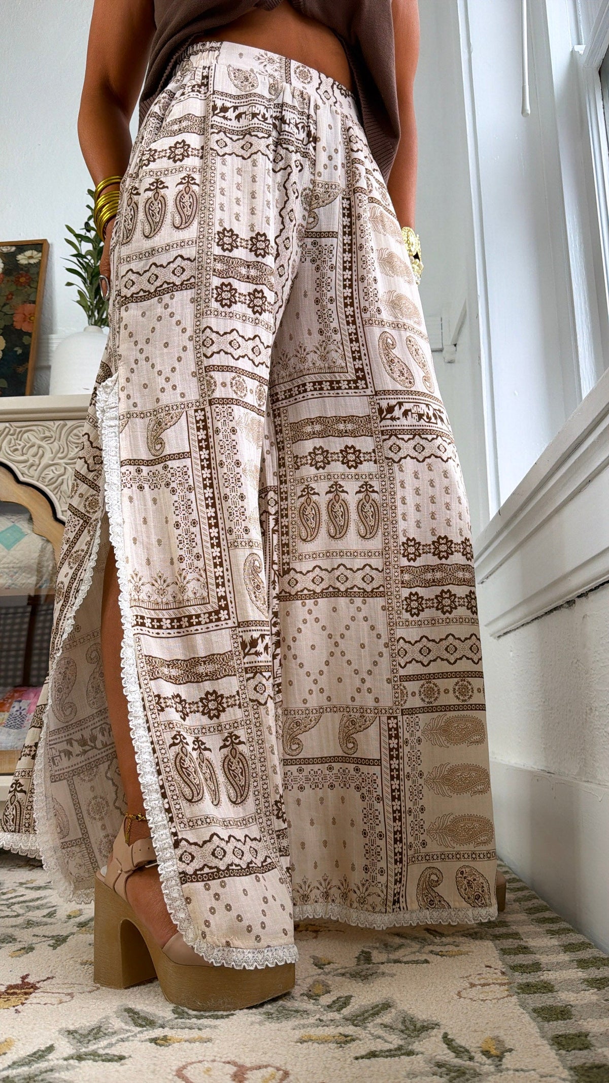 Antique Earth Pants, Tan Multi