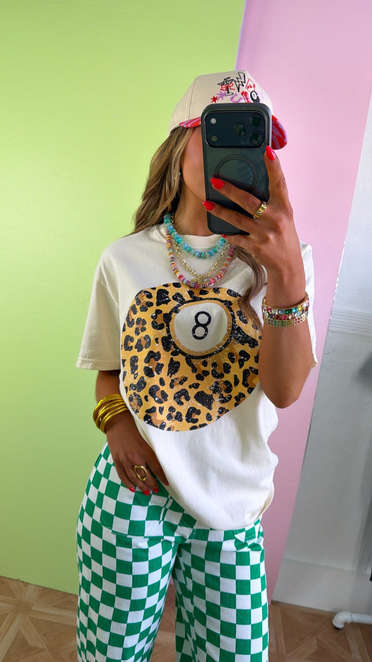 Lucky 8 Ball Graphic Tee, Ivory
