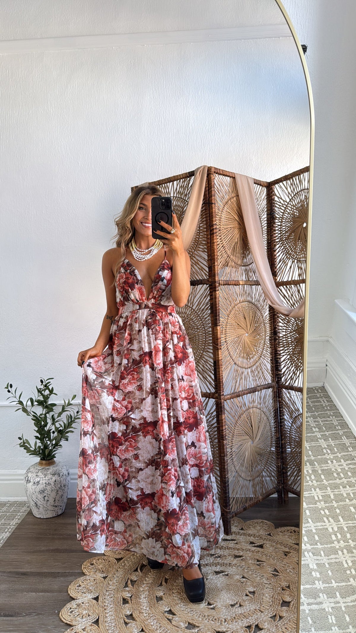 Dark Ember Maxi Dress, Multi