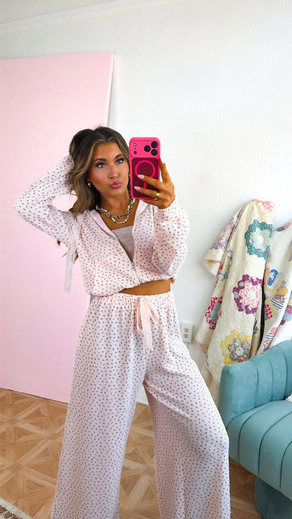 Bayrose Floral Zip Up Jacket, Blush Floral