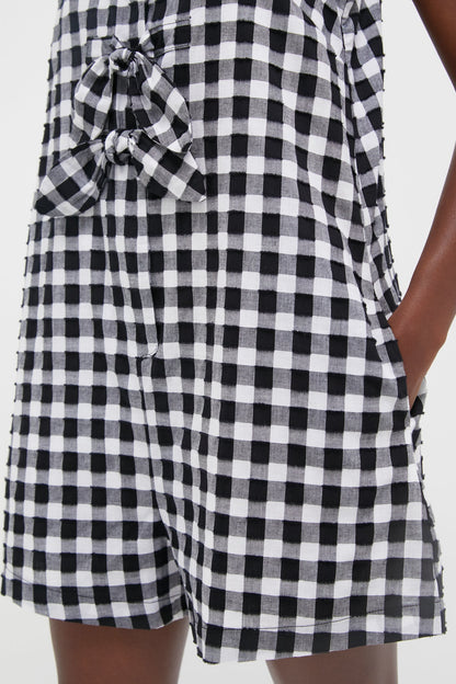 Black Gingham Myla Romper