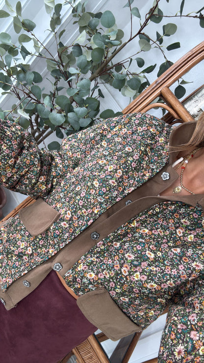 Garden Of Us Jacket, Chocolate Floral