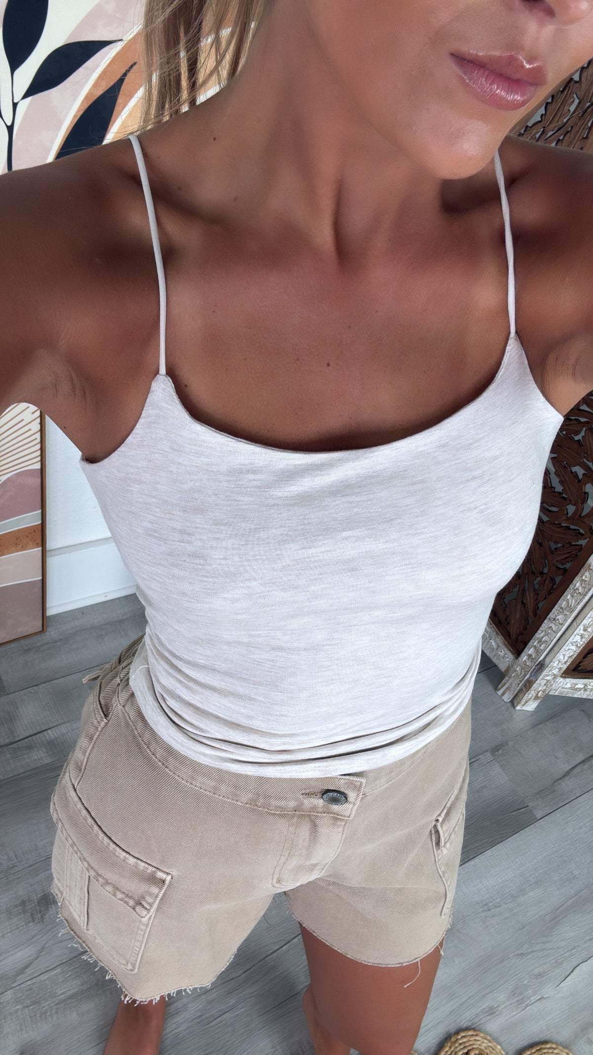 Everyday Essential Spaghetti Strap Cami, Oatmeal