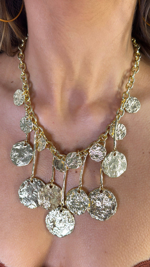 Chucky Coin Necklace, Gold