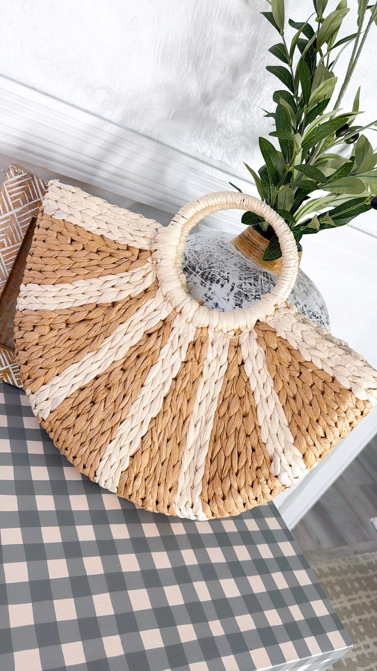 Fill It Up Rattan Bag, Tan
