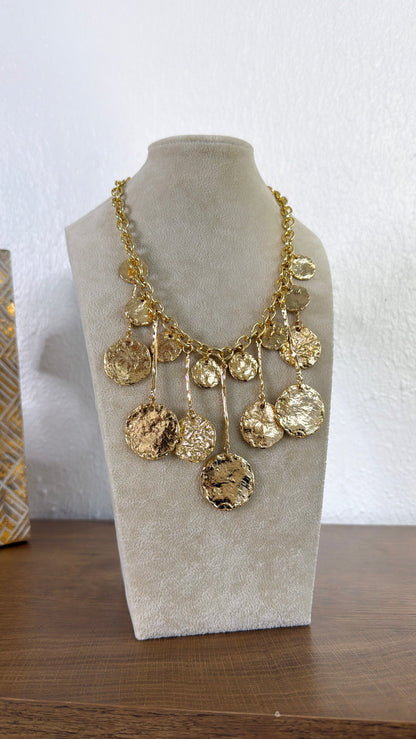 Chucky Coin Necklace, Gold