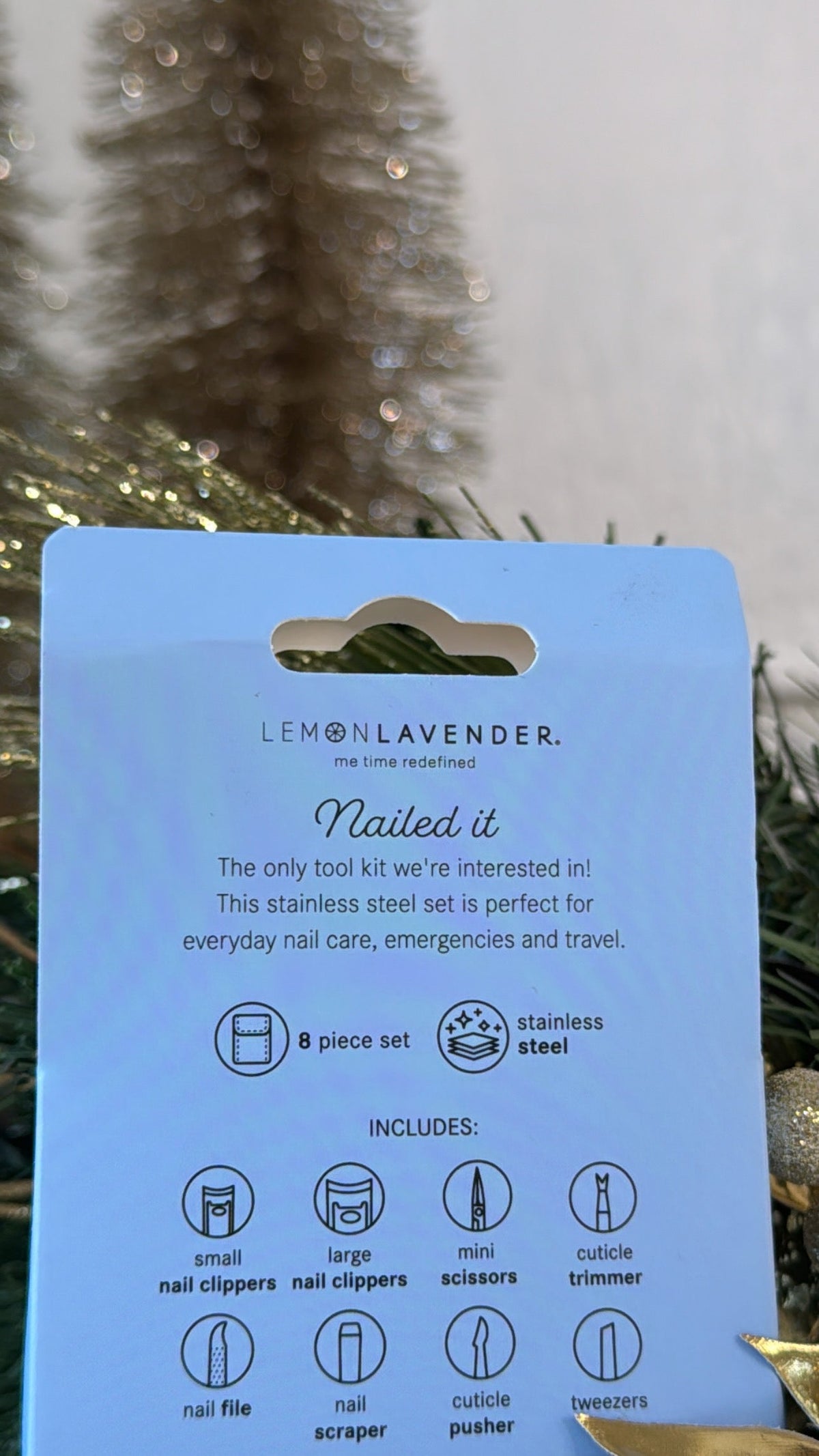 Lemon Lavender File It Away 8 Piece Nail Care Kit