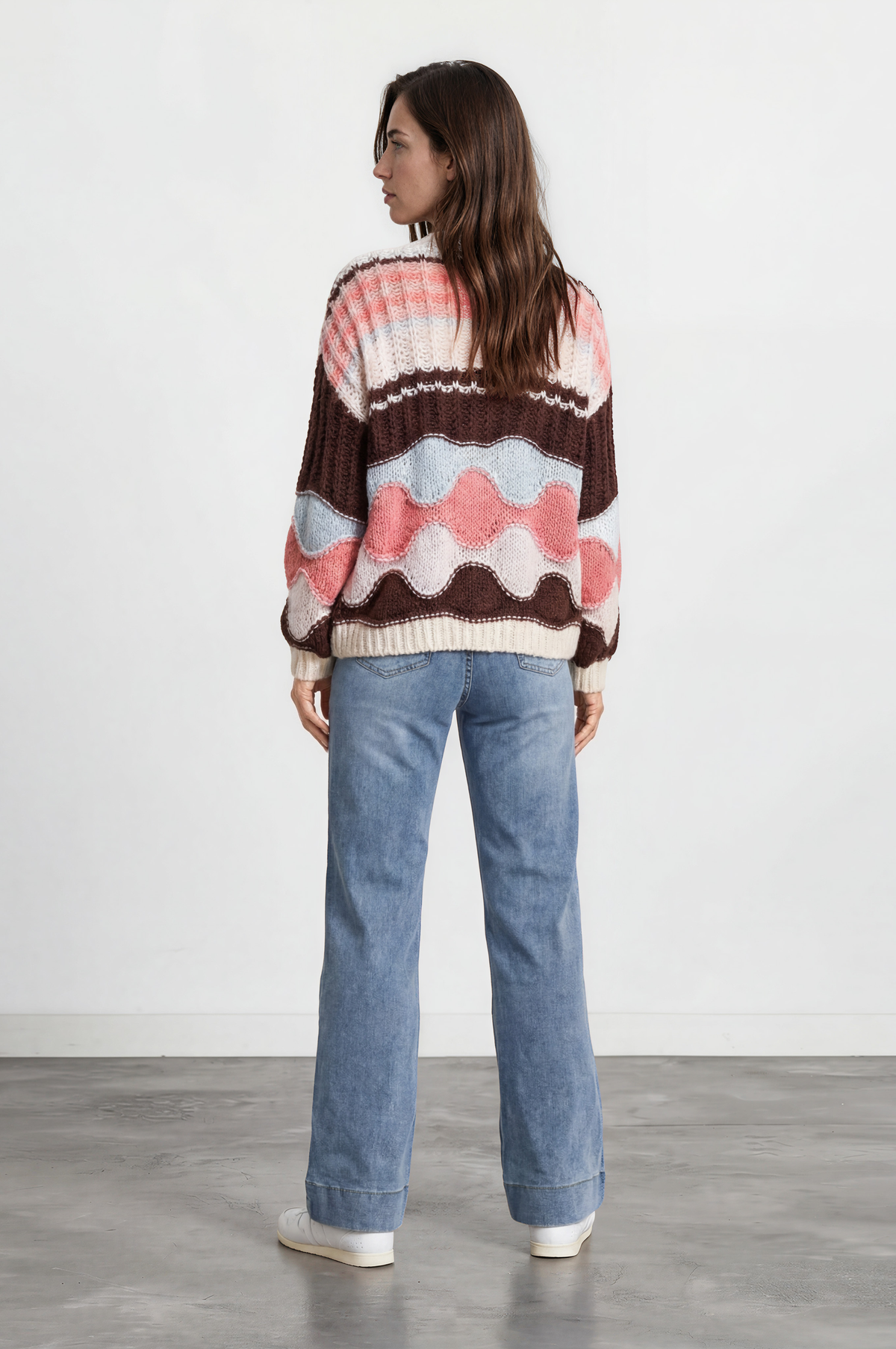 Cindy Wide Leg Jeans in Stone Wash Denim