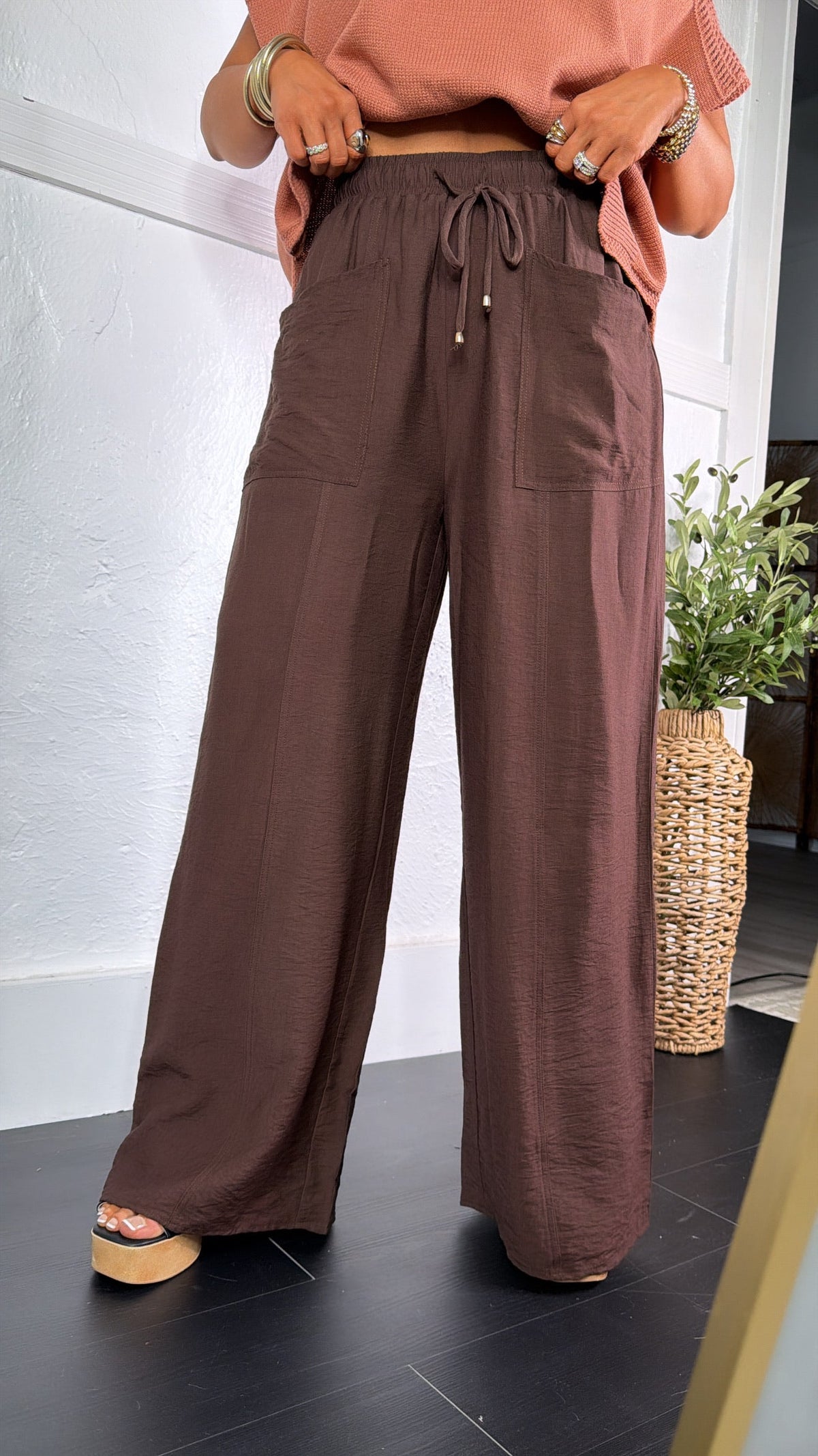 Joanie Relaxed Pant, Brown