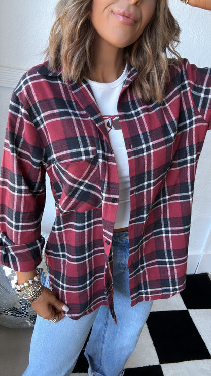 Dream Team Flannel, Red