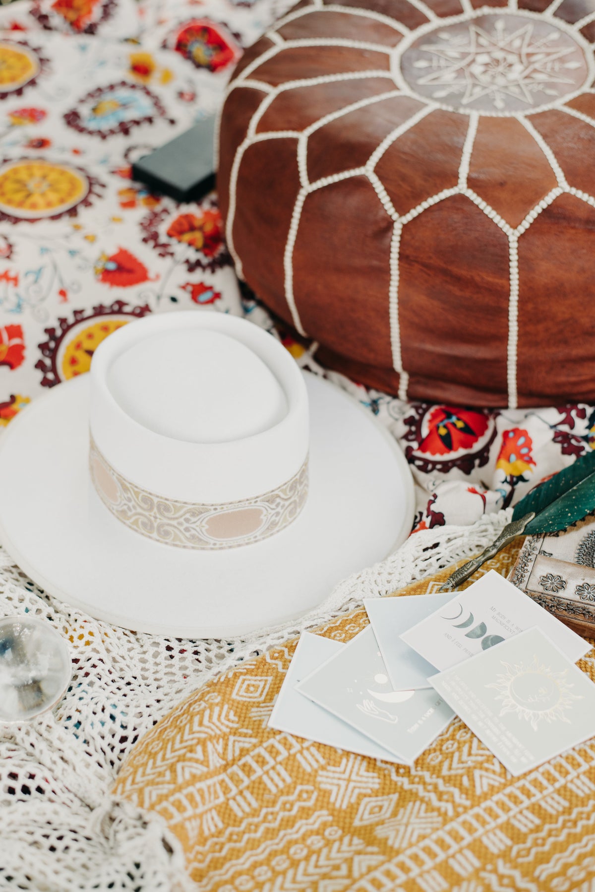 Cleo Wool Felt Hat, Ivory