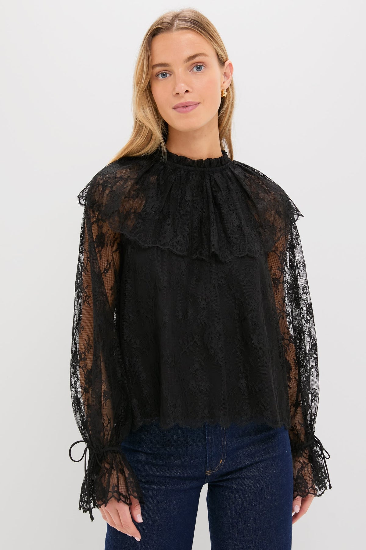 Black Casandra Lace Blouse