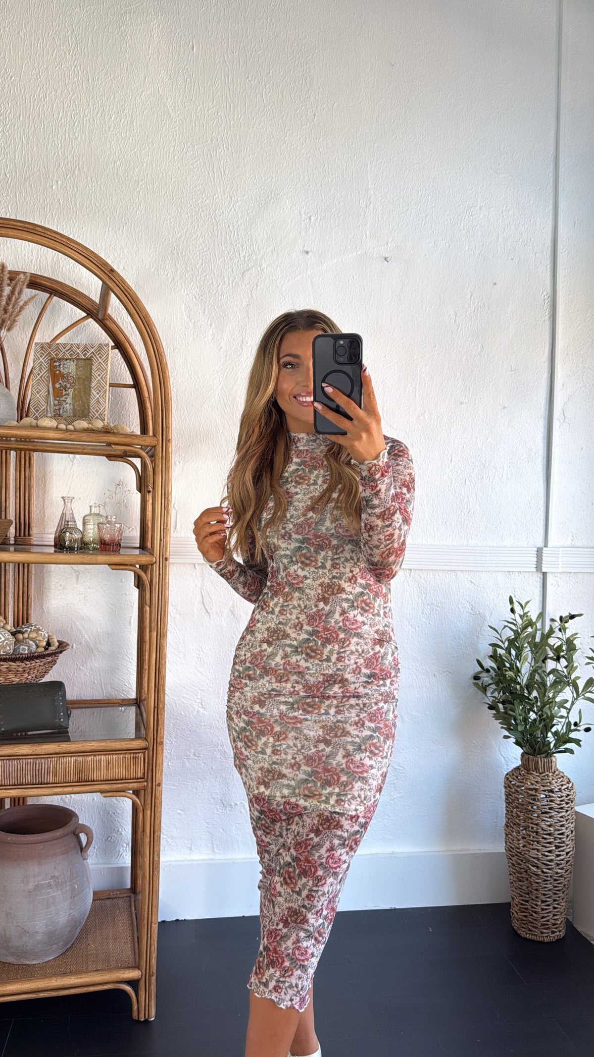 Garden Of Dusk Mesh Dress, Cream