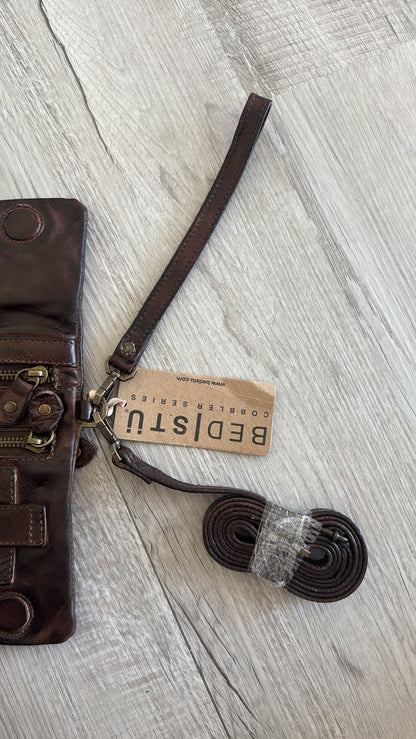 BedStu Cadence Crossbody, Teak Rustic