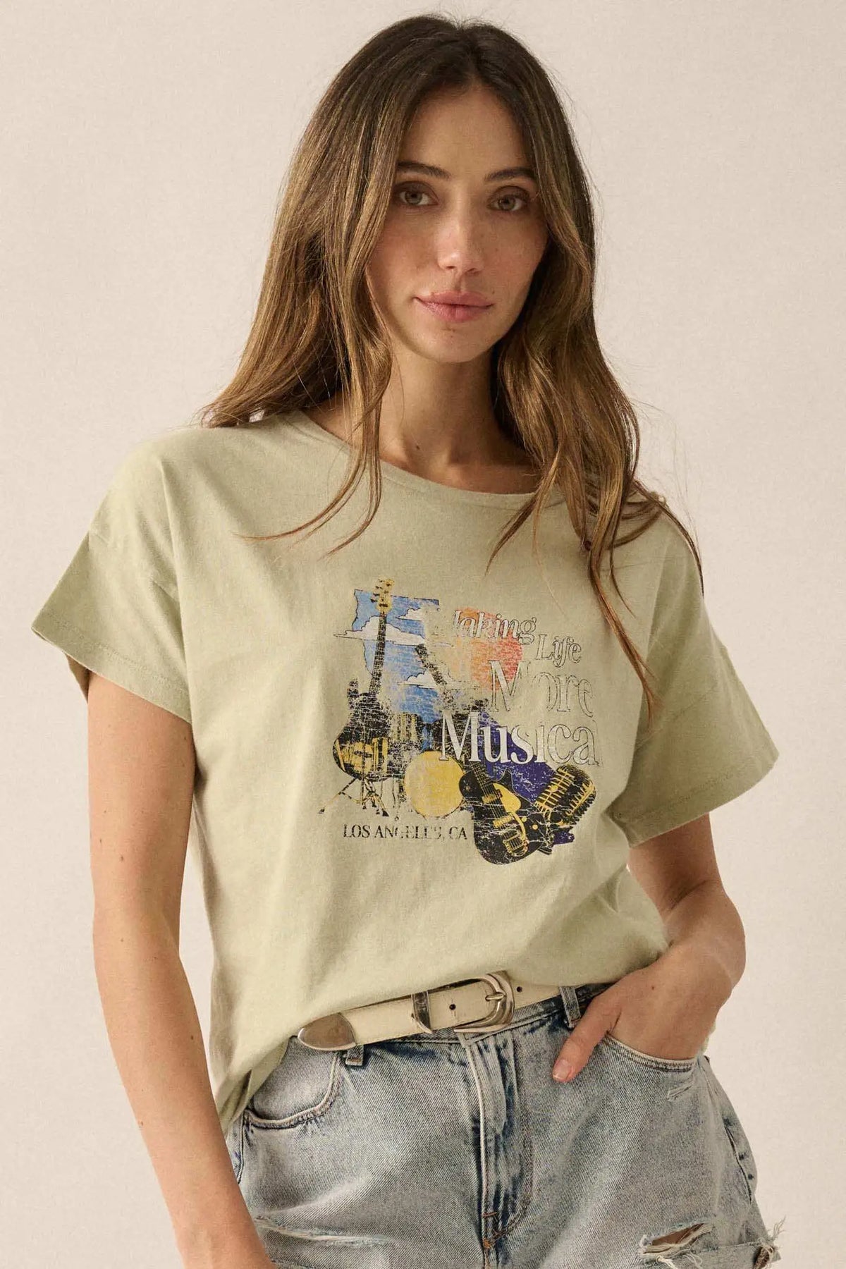 Making Life More Musical Vintage-Wash Graphic Tee