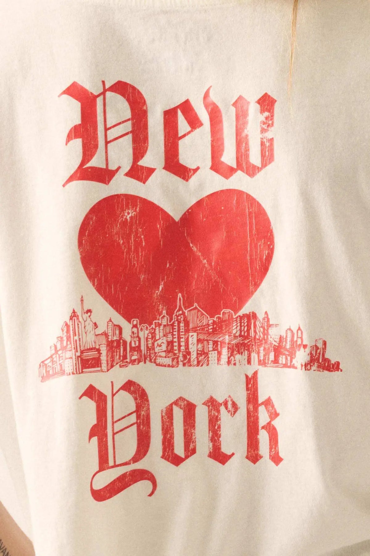Love New York Back-Print Cropped Graphic Tee