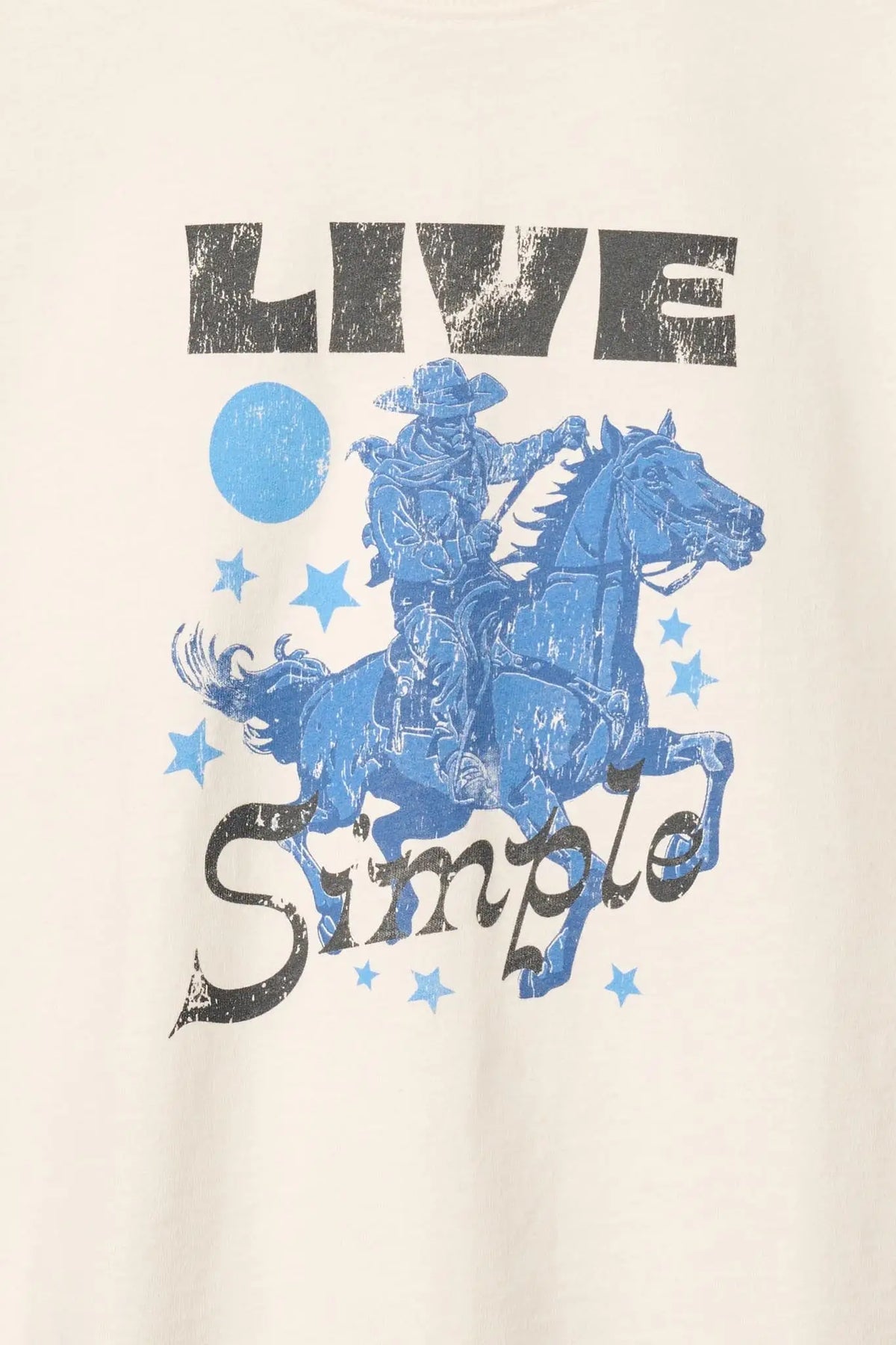Live Simple Cropped Western Graphic Tee