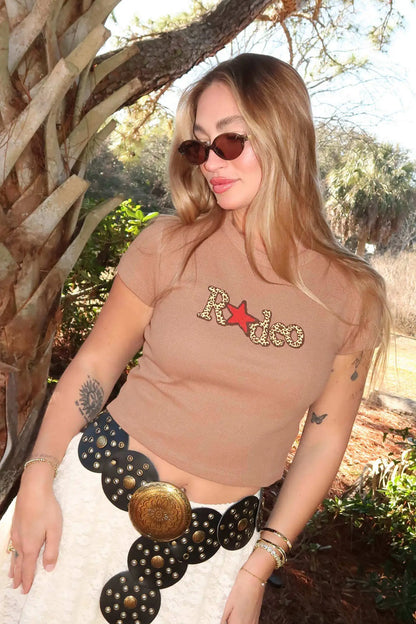 Rodeo Star Thermal Graphic Baby Tee