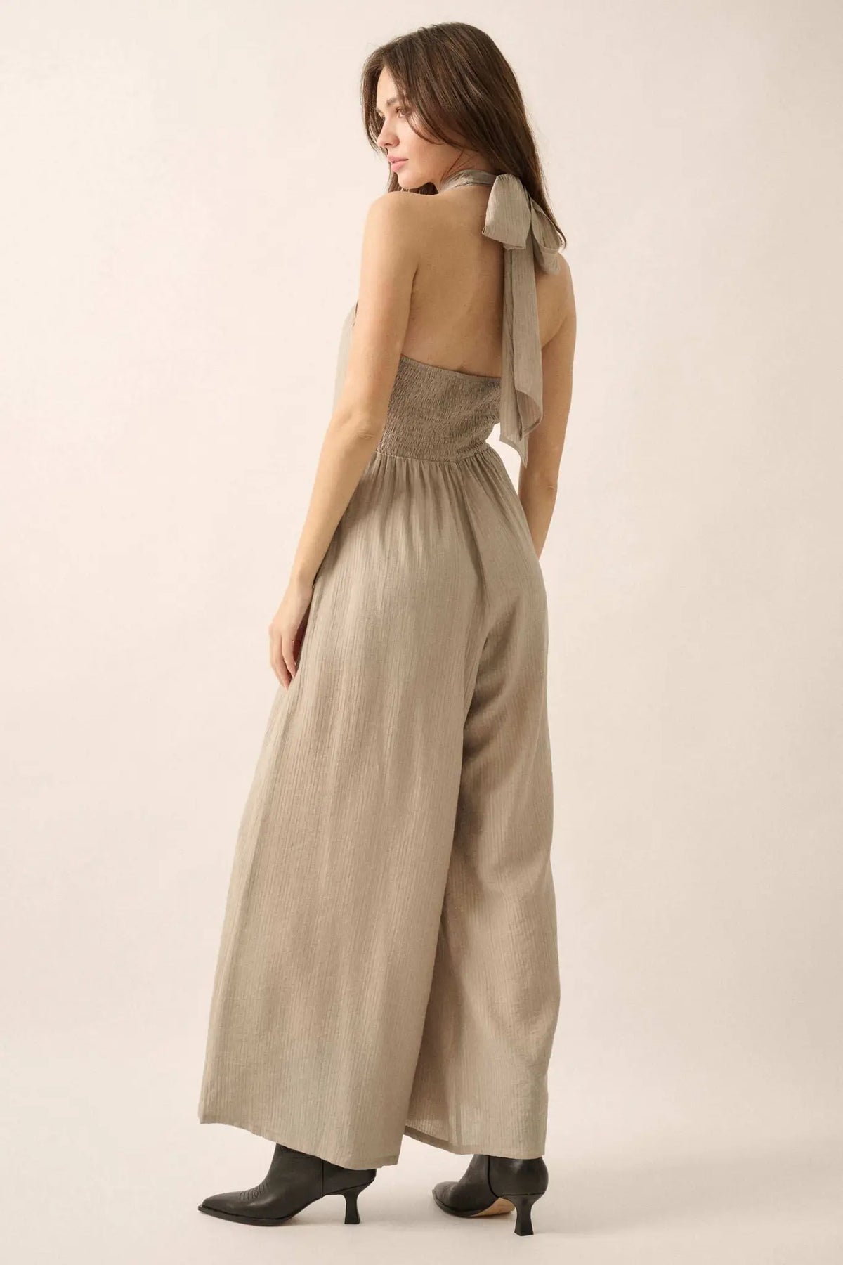 Peaceful Days Tonal-Stripe Two-Way Tulip Jumpsuit