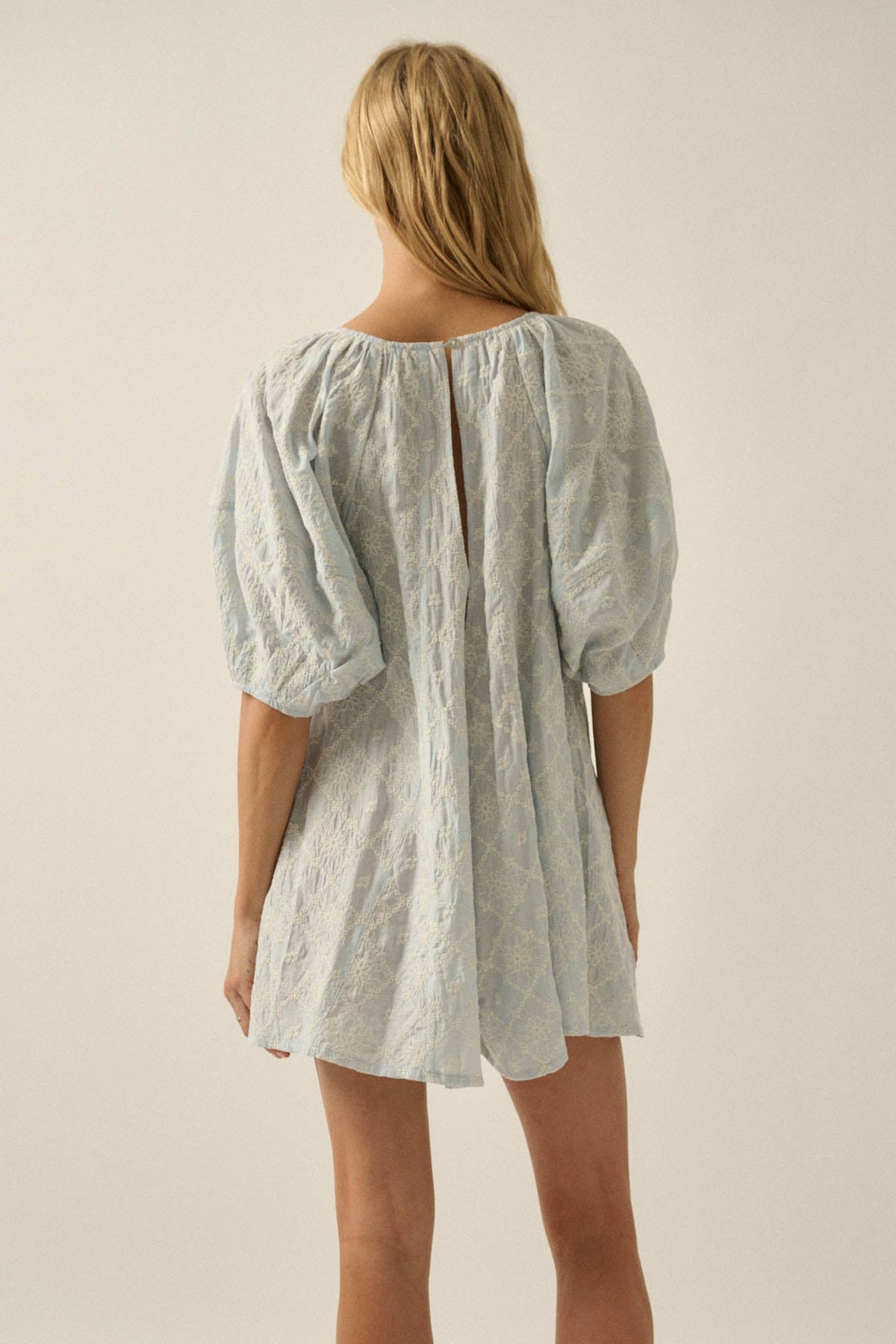 Flirt Alert Floral-Embroidered Babydoll Romper