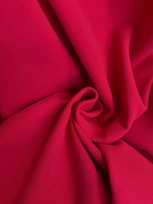 Italian Melton Wool - Cherry Red