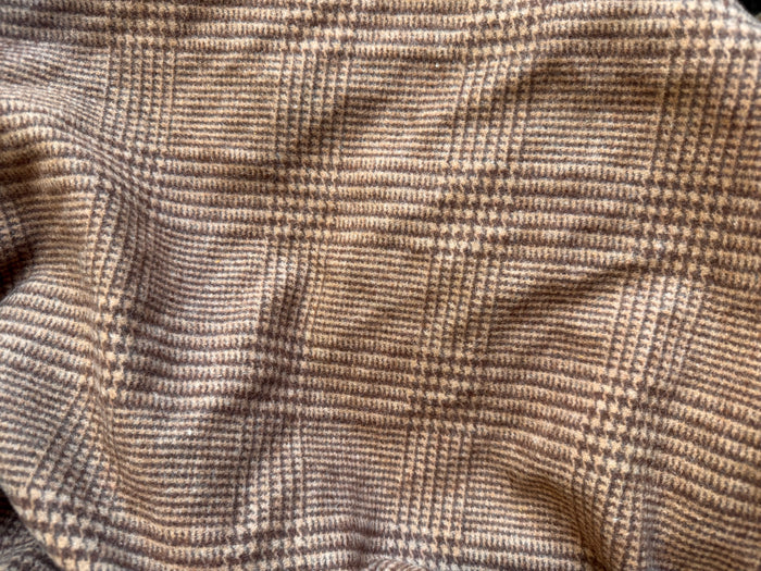 Heritage Label - Italian Plaid Melton Wool - Brown & Tan