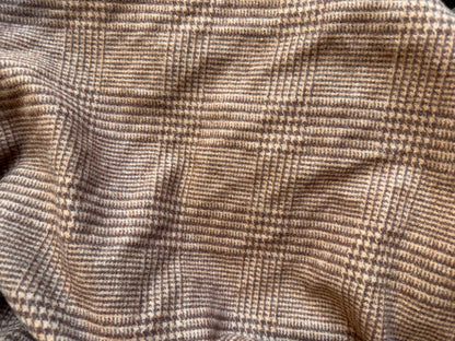 Heritage Label - Italian Plaid Melton Wool - Brown & Tan