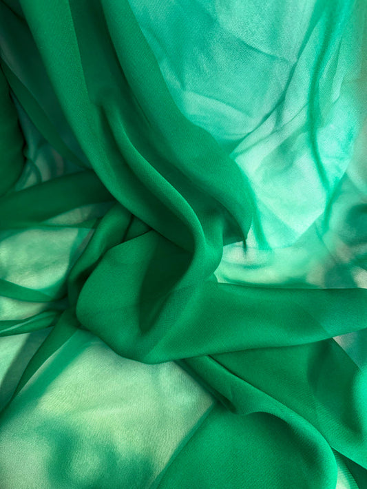 Silk Chiffon Wide - Kelly Green