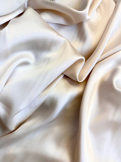 Silk Charmeuse - Champagne Ivory - 19mm Designer