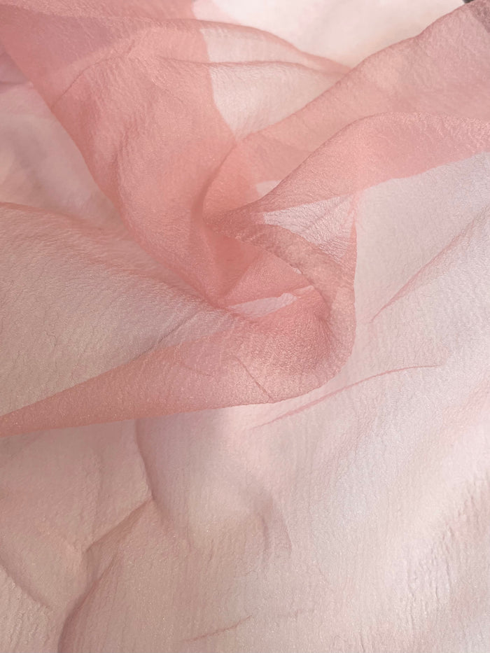 Textured Japanese Poly Organza - Bubblegum Pink