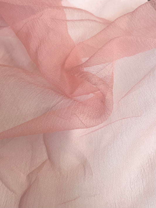 Textured Japanese Poly Organza - Bubblegum Pink