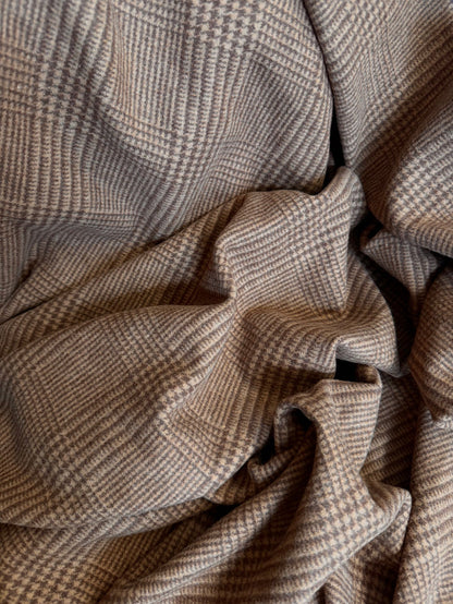 Heritage Label - Italian Plaid Melton Wool - Brown & Tan
