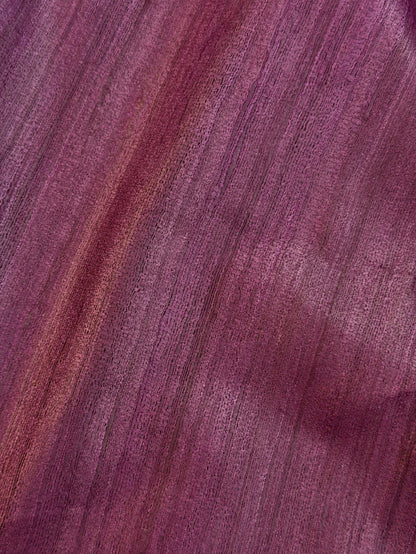 Raw Silk Ghicha - Auburgine Purple