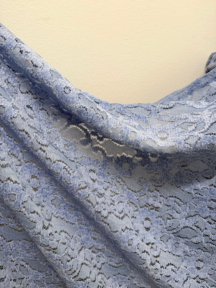 Italian Chenile Stretch Lace - Light Blue