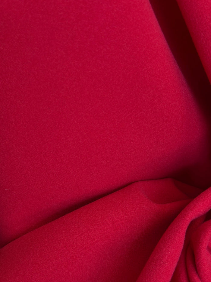 Italian Melton Wool - Cherry Red