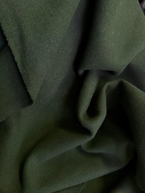 Heritage Label - Italian Melton Textured Wool - Olive Green
