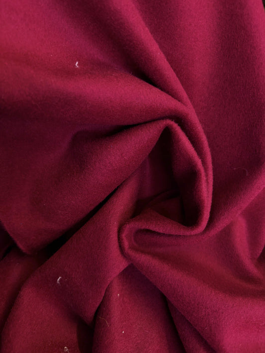 Designer Cashmere Wool - Berry Red