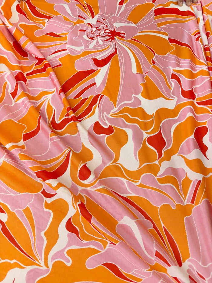 Poly Rayon Jersey - Jumbo Tropical Floral