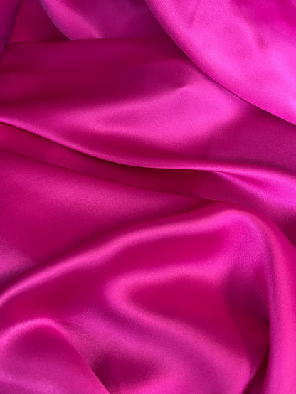 Silk Charmeuse Wide - Hot Pink - 19mm Designer