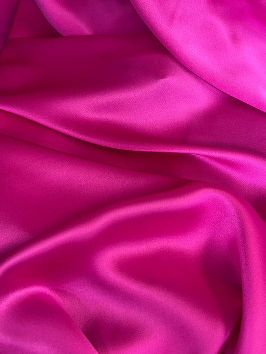 Silk Charmeuse Wide - Hot Pink - 19mm Designer