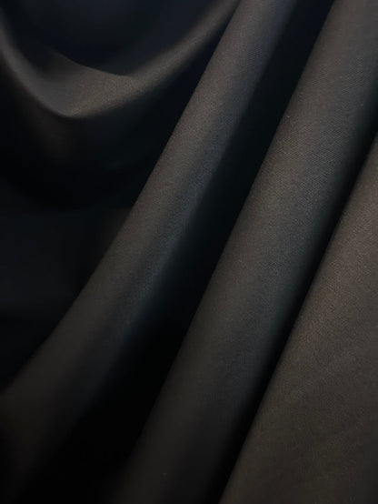 Italian Textured Suiting Virgin Wool - Jet Black