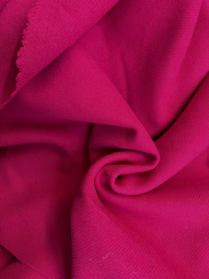 Heritage Label - Italian Melton Textured Wool - Hot Pink