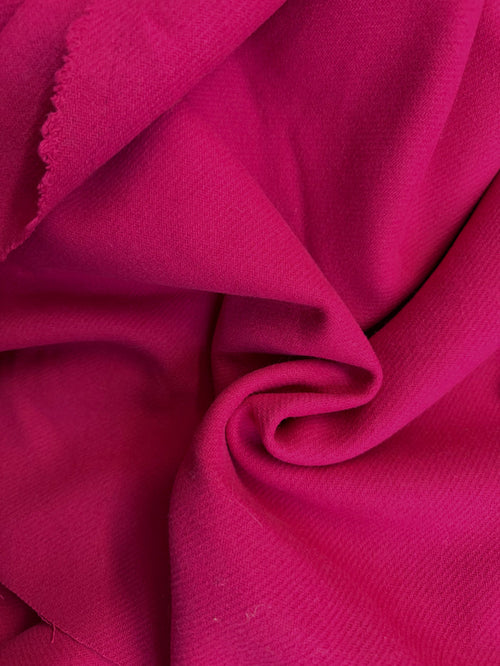 Heritage Label - Italian Melton Textured Wool - Hot Pink