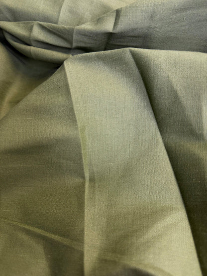 Stretch Linen & Rayon - Green Olive